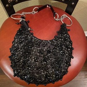 Black stunning handheld purse